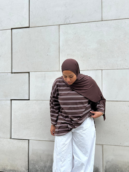 T-shirt oversive rayures